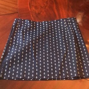 J crew Navy Anchor Skirt